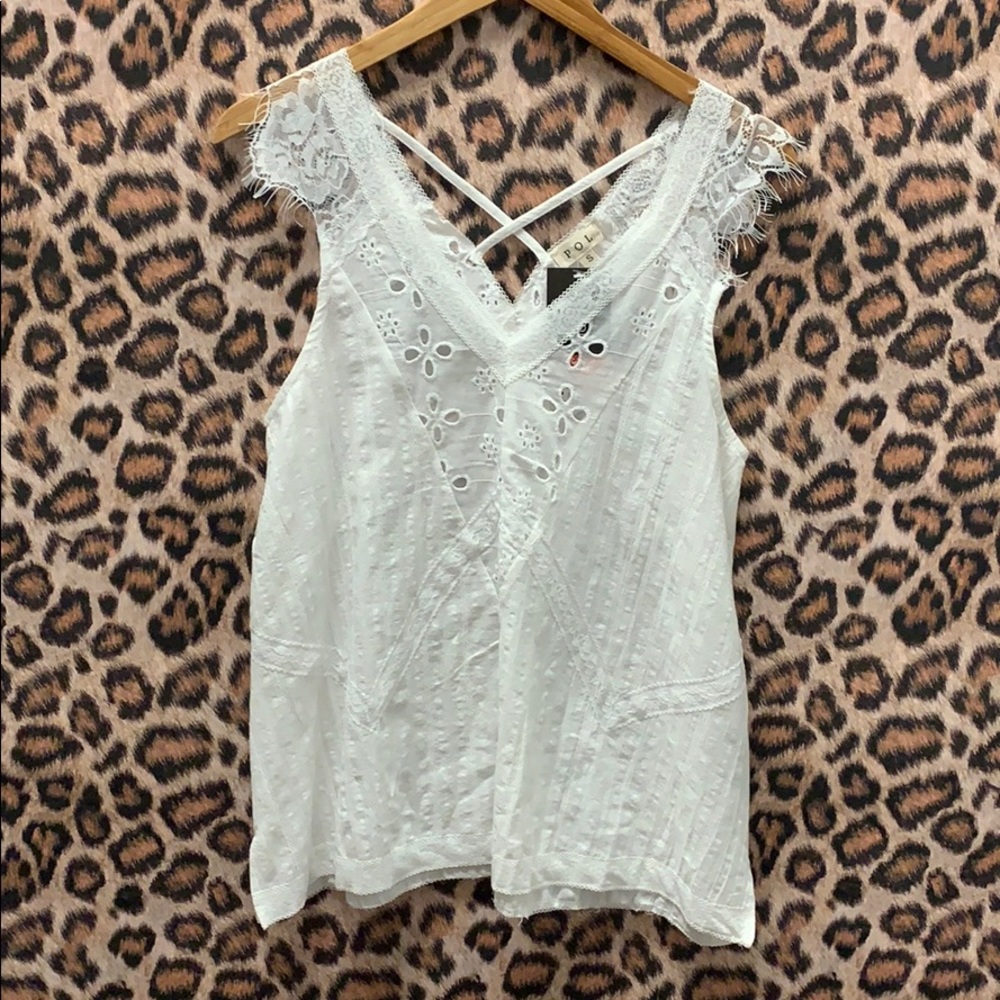 •NEW WITH TAGS• POL Lace Tank